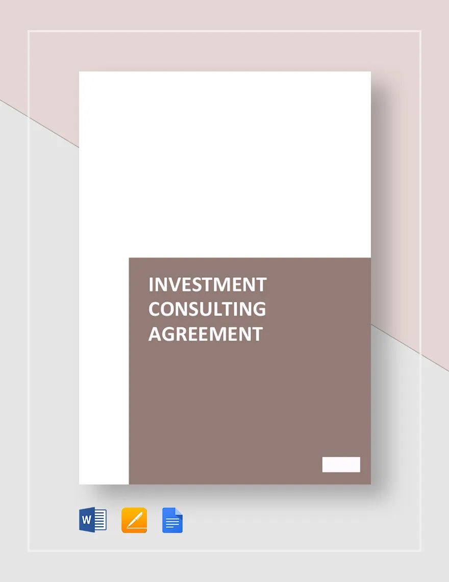 Investment Consulting Agreement Template
