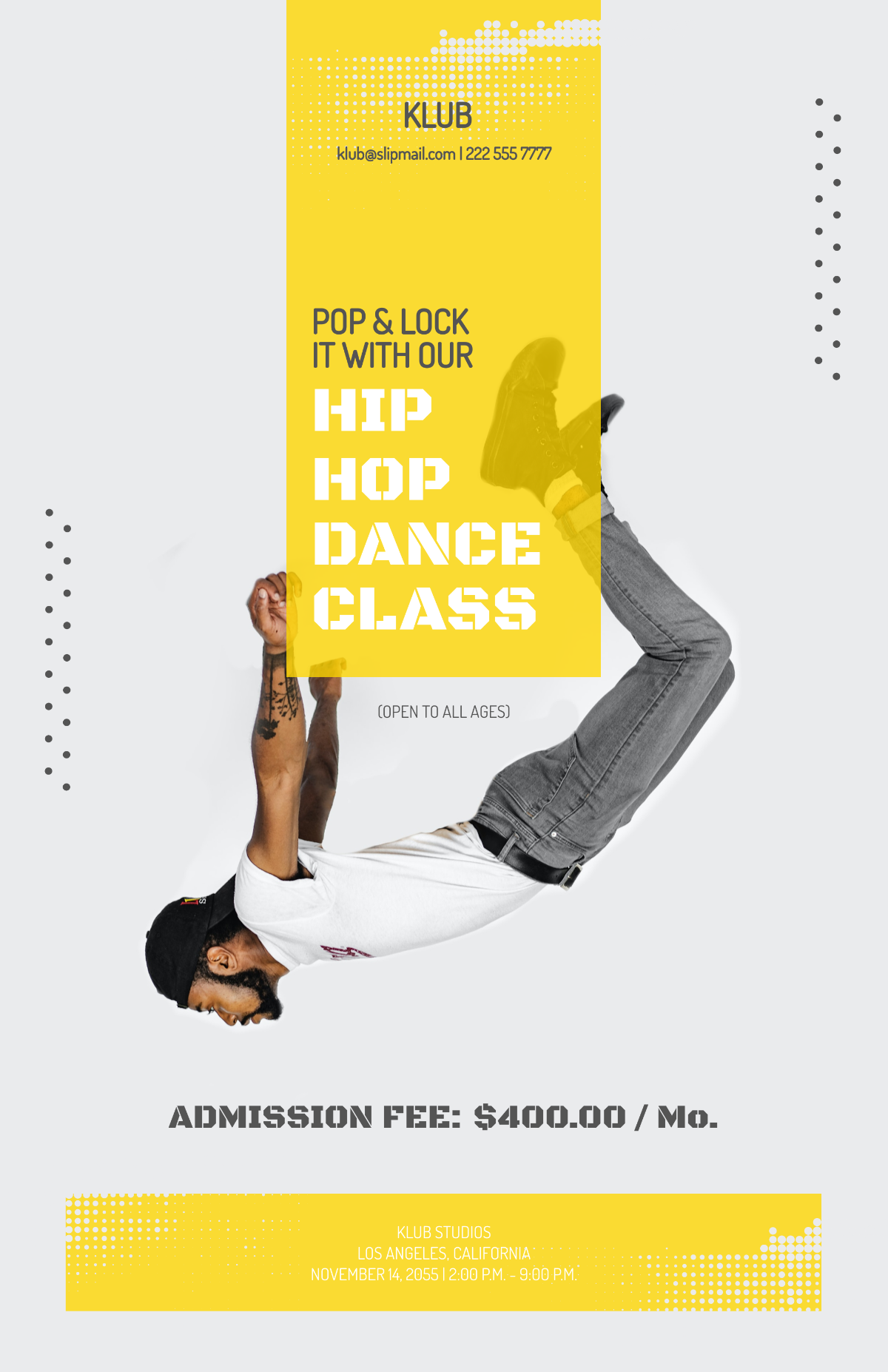 Free Hip Hop Dance Poster Template