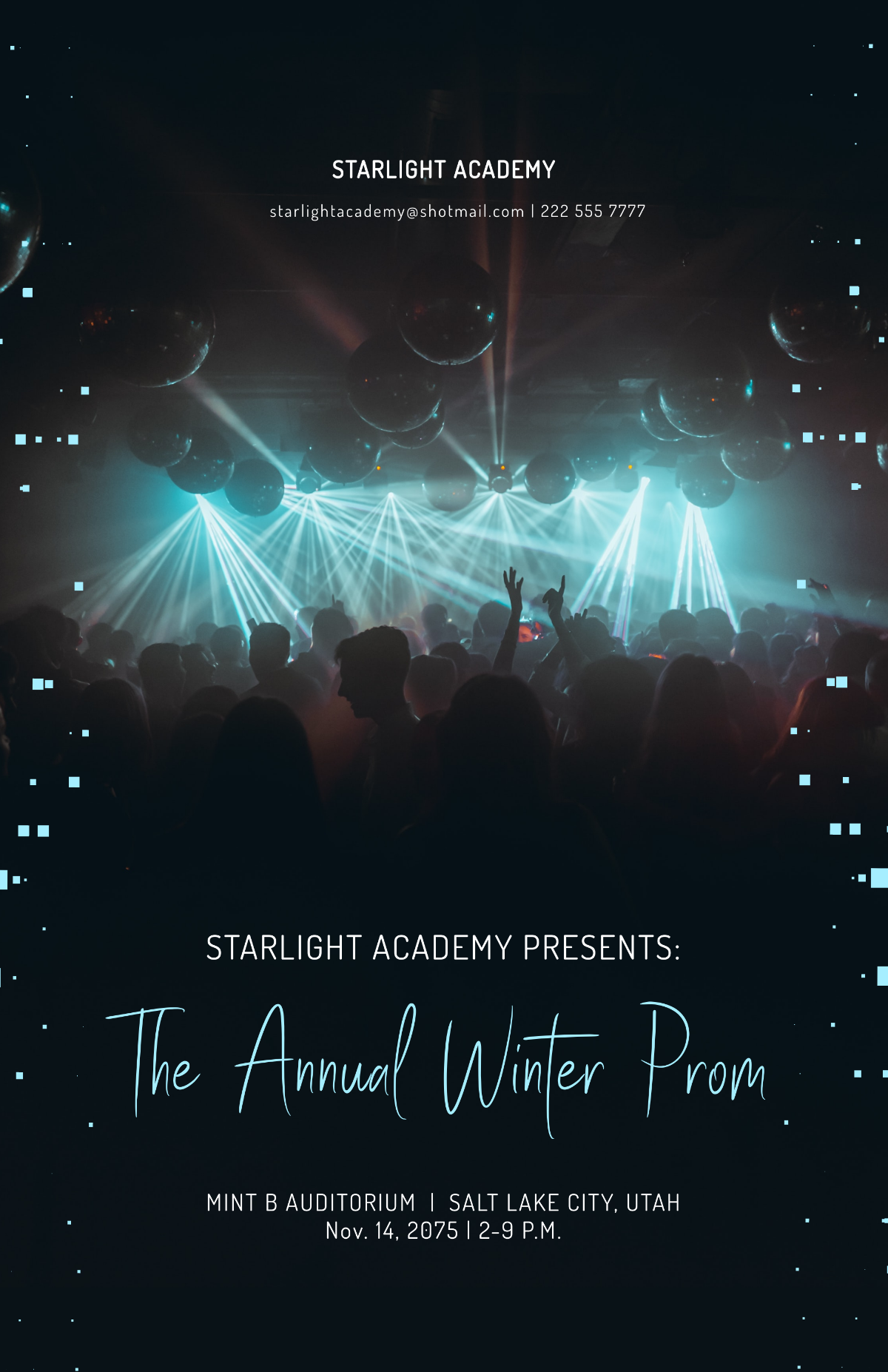 Free Formal Dance Poster Template