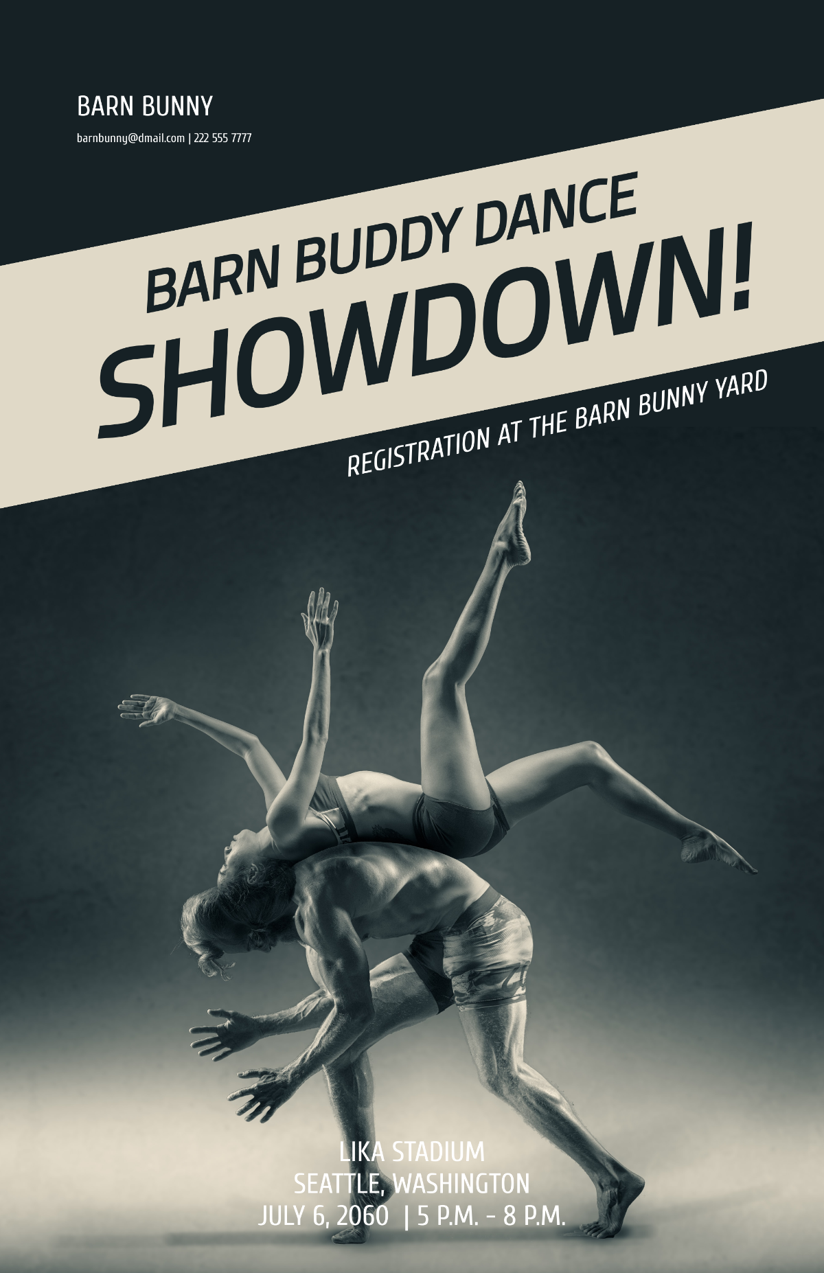 Free Barn Dance Poster Template