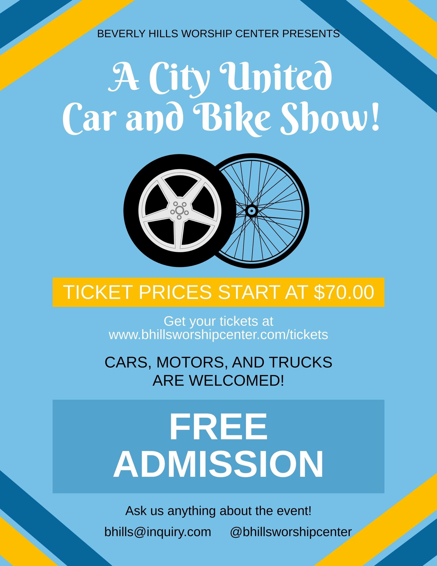 Car And Motorcycle Show Flyer