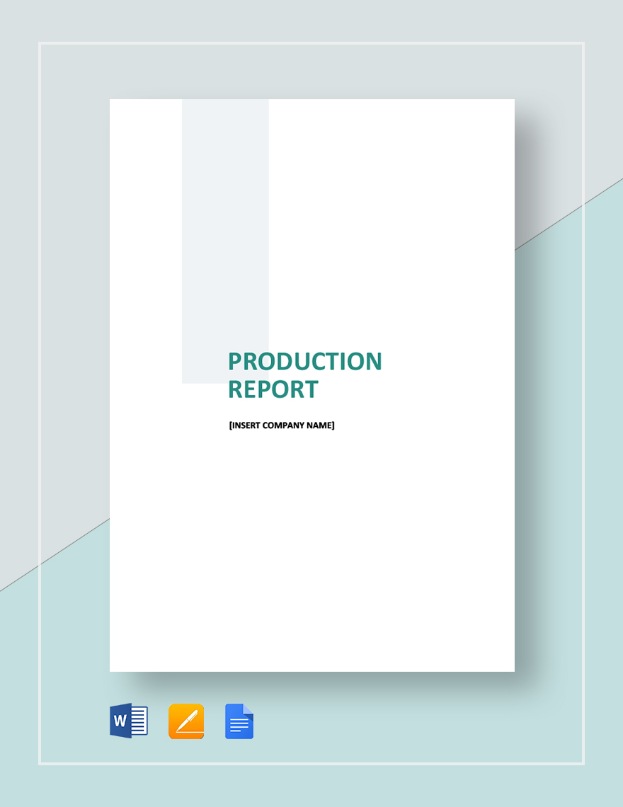 Production Report Template Google Docs Word Apple Pages Template