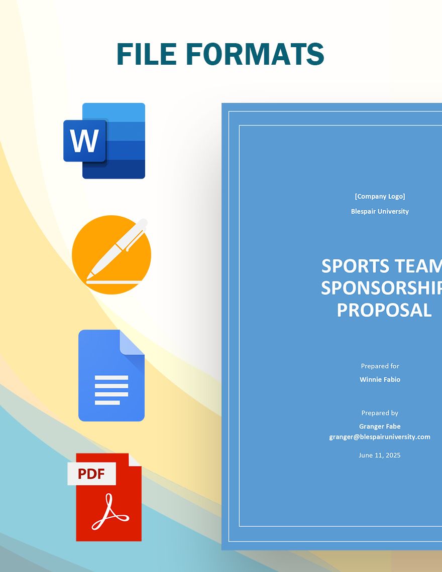 Sports Sponsorship Proposal Template