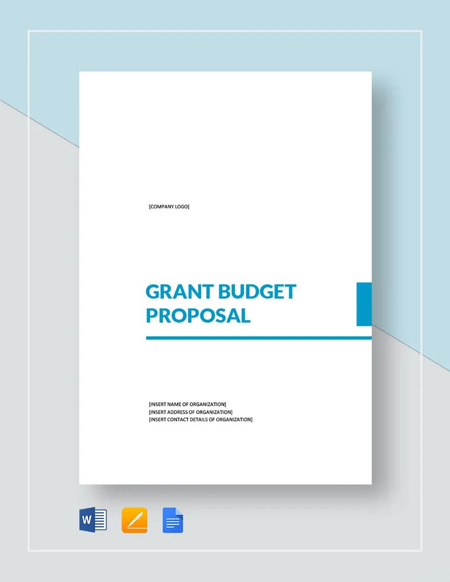 Grant Budget Proposal Template