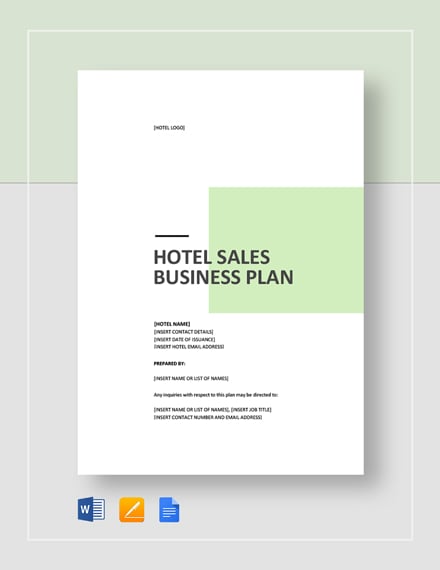 Hotel Sales Business Plan