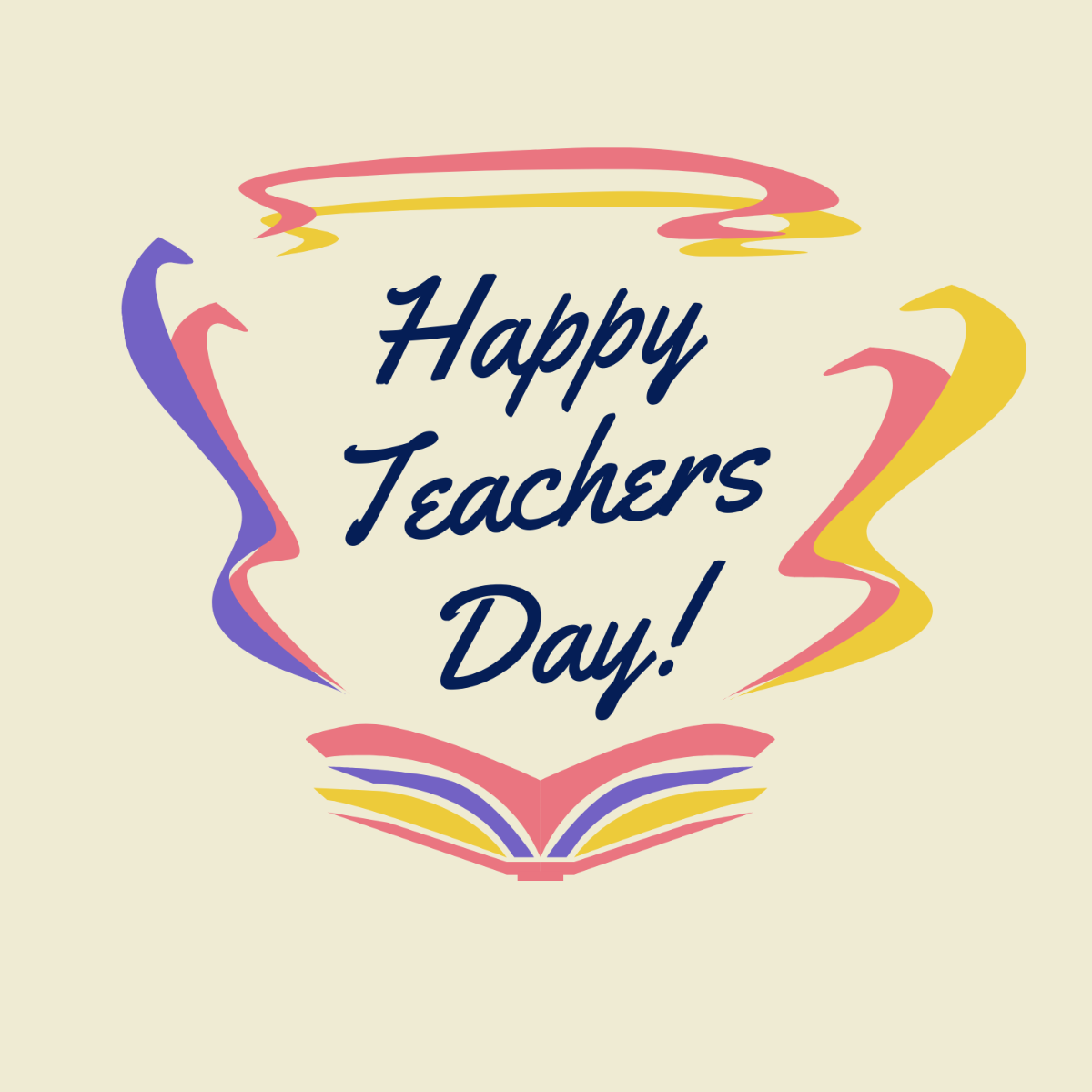 Teachers Day Logo Vector Template