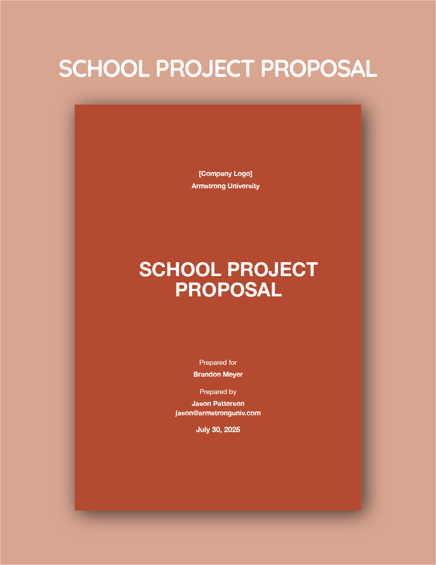 School Project Proposal Template