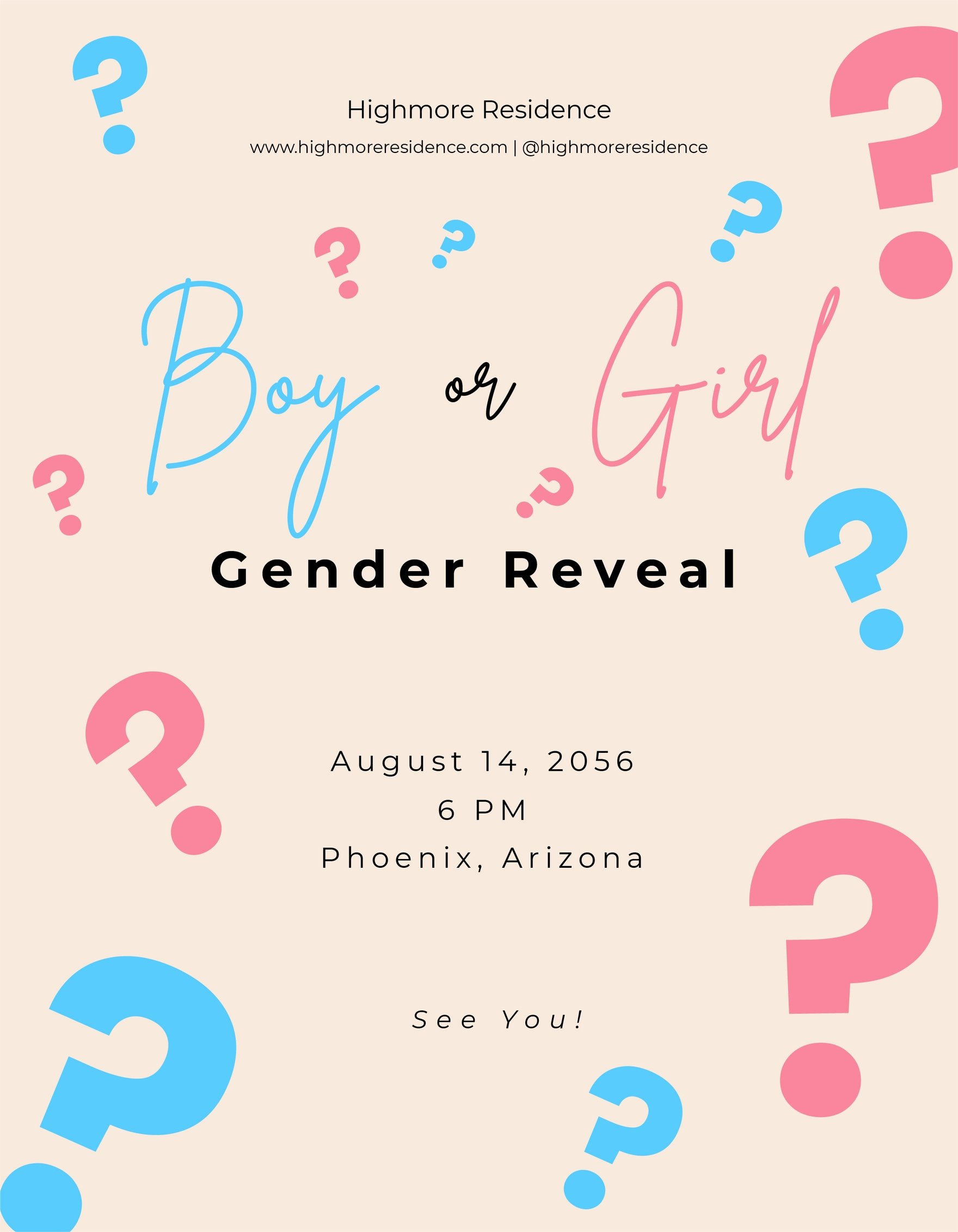 Boy Or Girl Gender Reveal Flyer