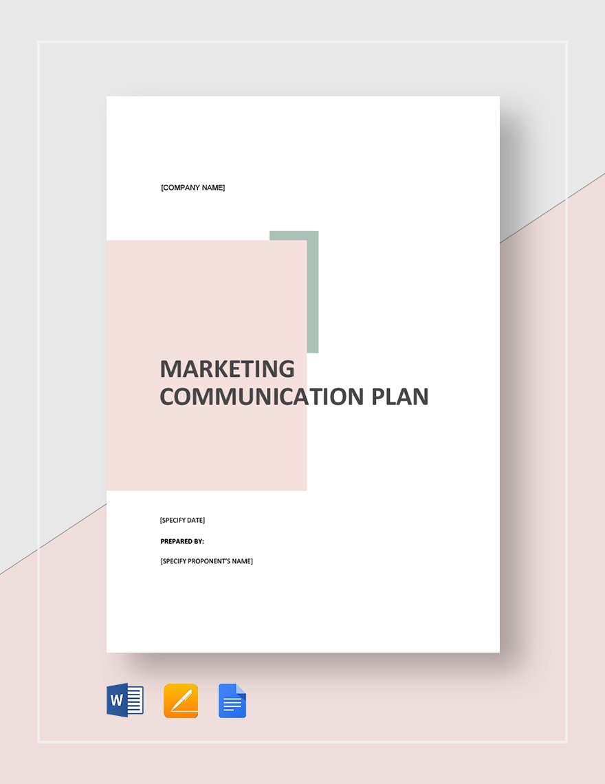 Marketing communication plan