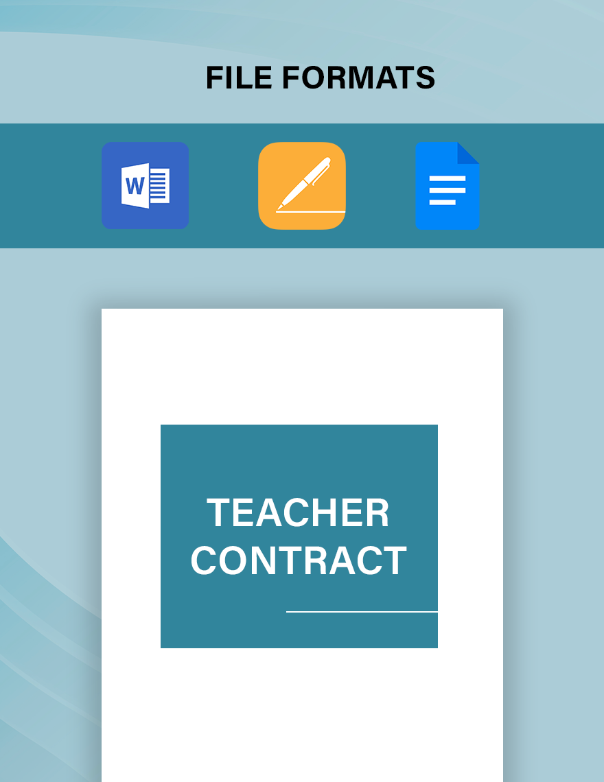 Teacher Contract Template