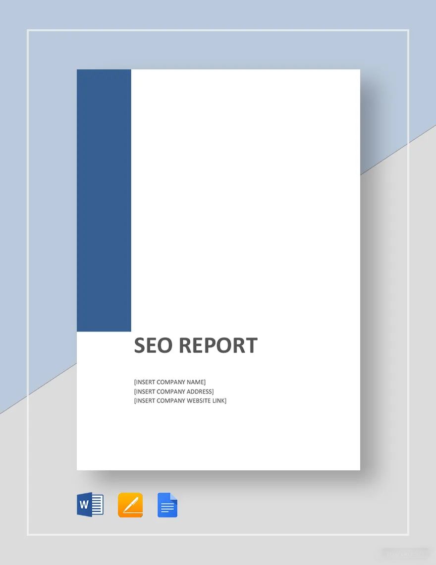 SEO Report Template in Word, Google Docs, Apple Pages