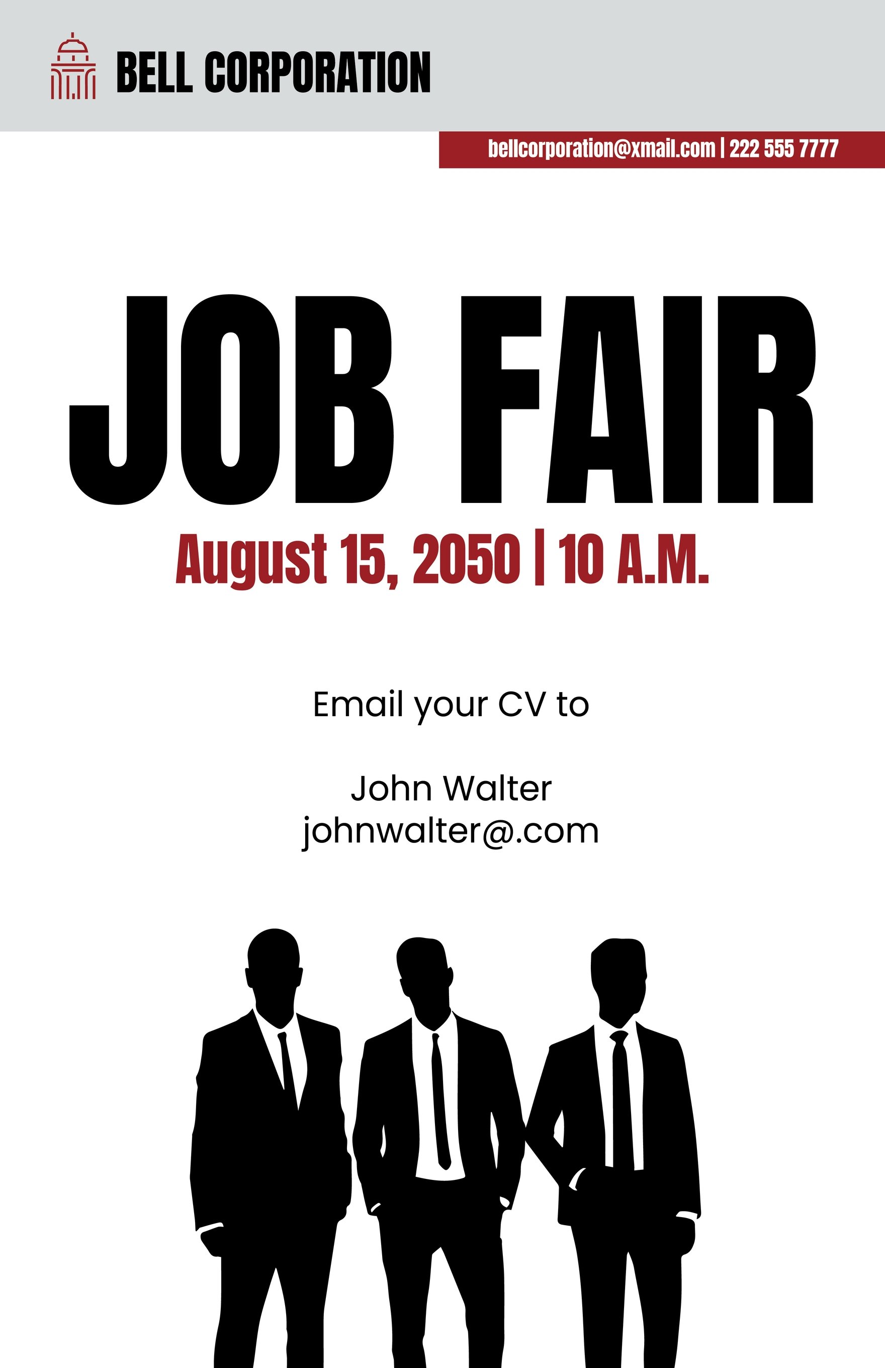 Job Fair Poster Template in Word, Illustrator, PSD, Publisher