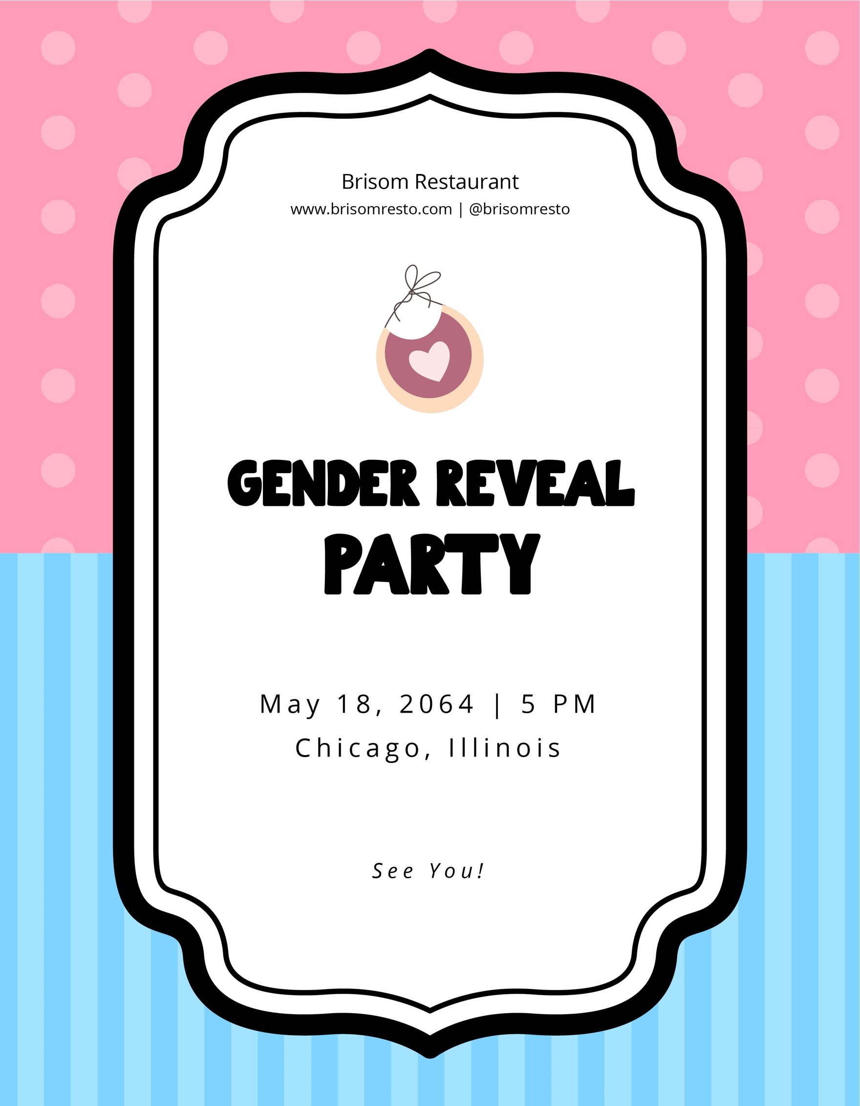 Sample Gender Reveal Flyer
