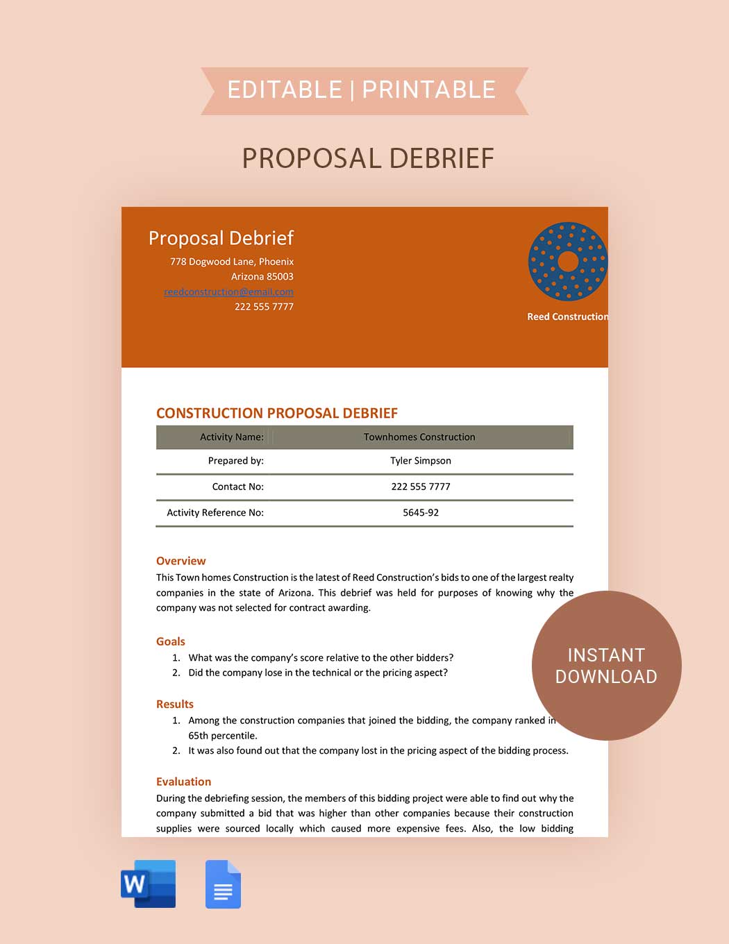 Proposal Debrief 
