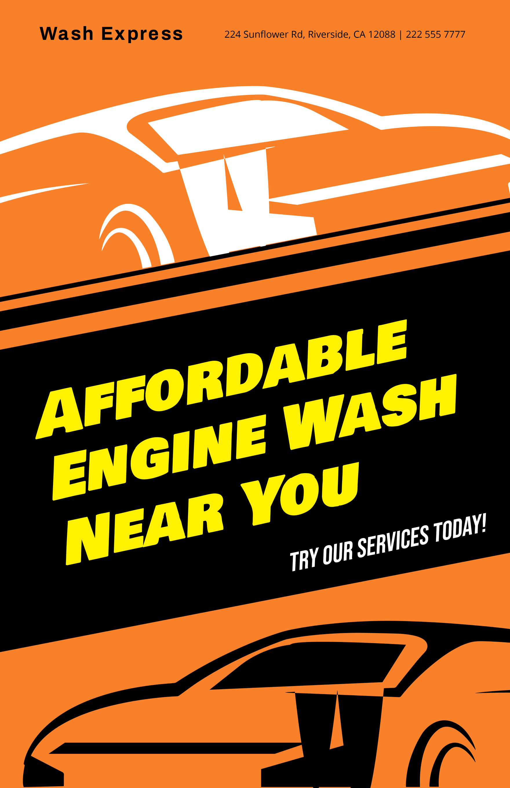 Abstract Car Wash Poster Template