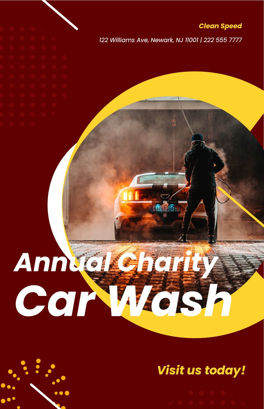 Charity Car Wash Poster Template