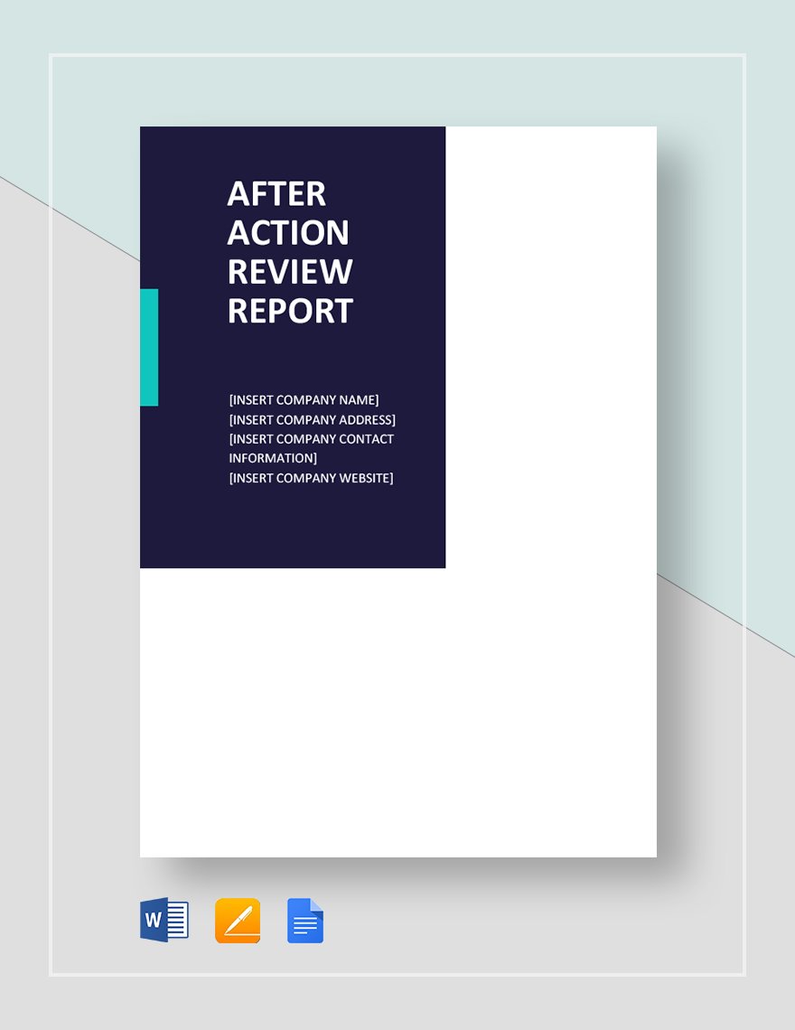 Free After Action Review Report Template