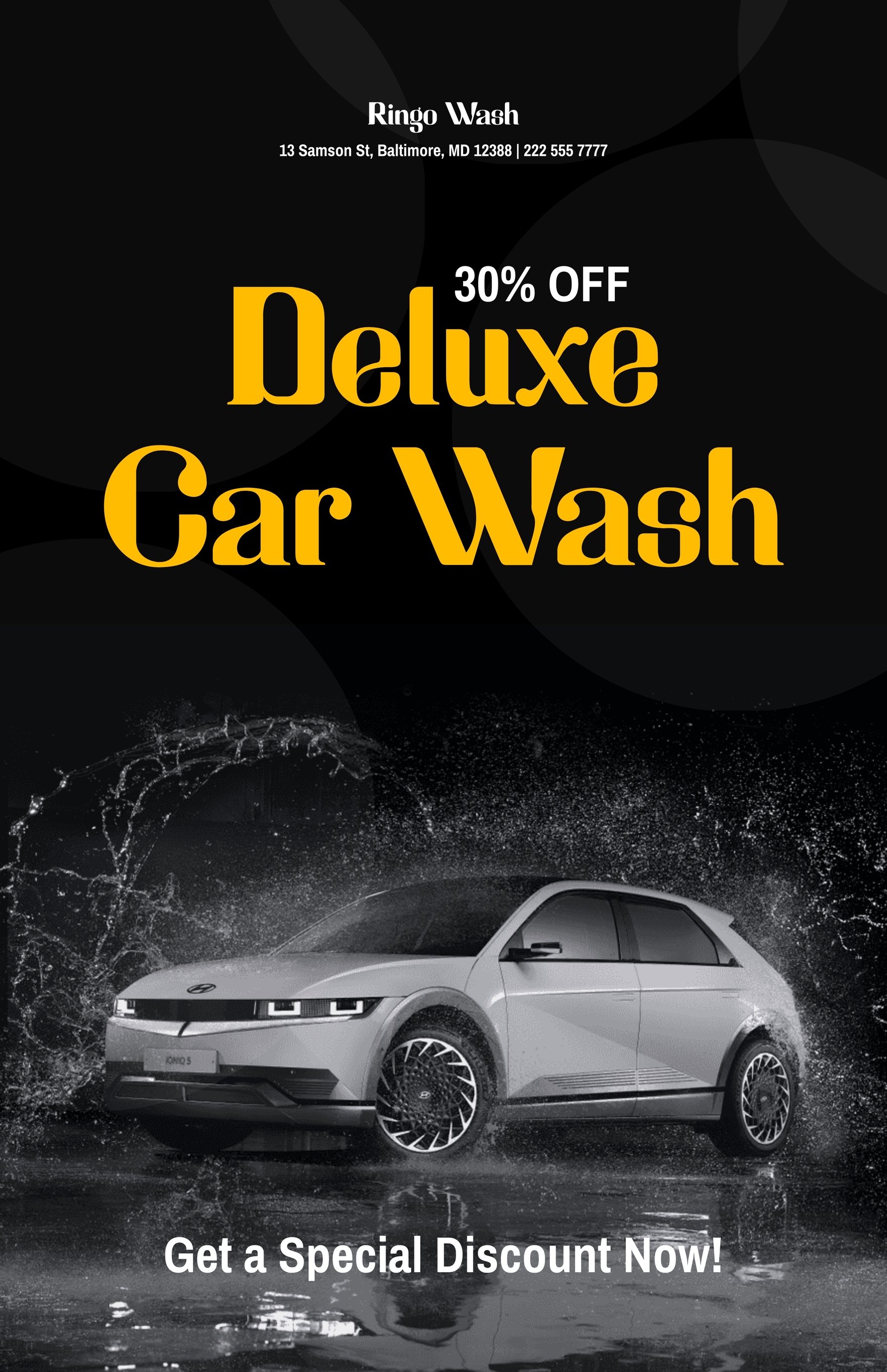 Car Wash Special Discount Poster Template