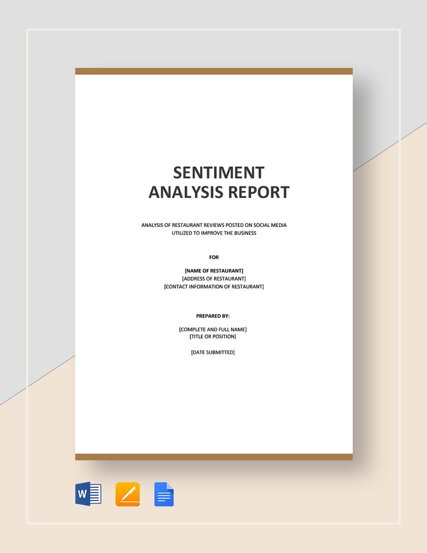 Sentiment Analysis Template in Word, Google Docs, Apple Pages