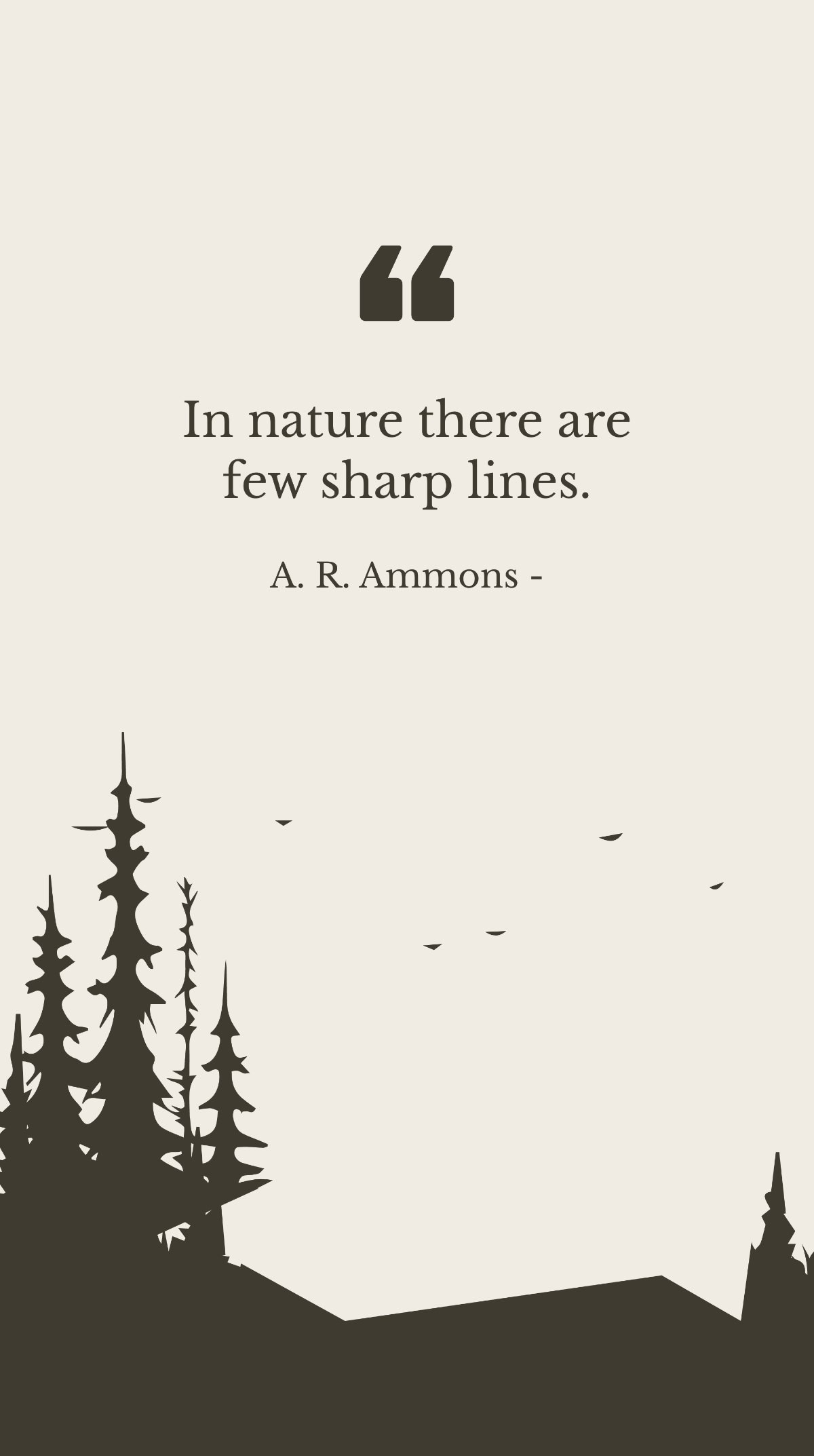 Free A. R. Ammons - In nature there are few sharp lines. Template