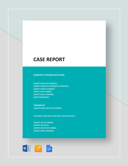 Case Study Report Template Google Docs Word Template