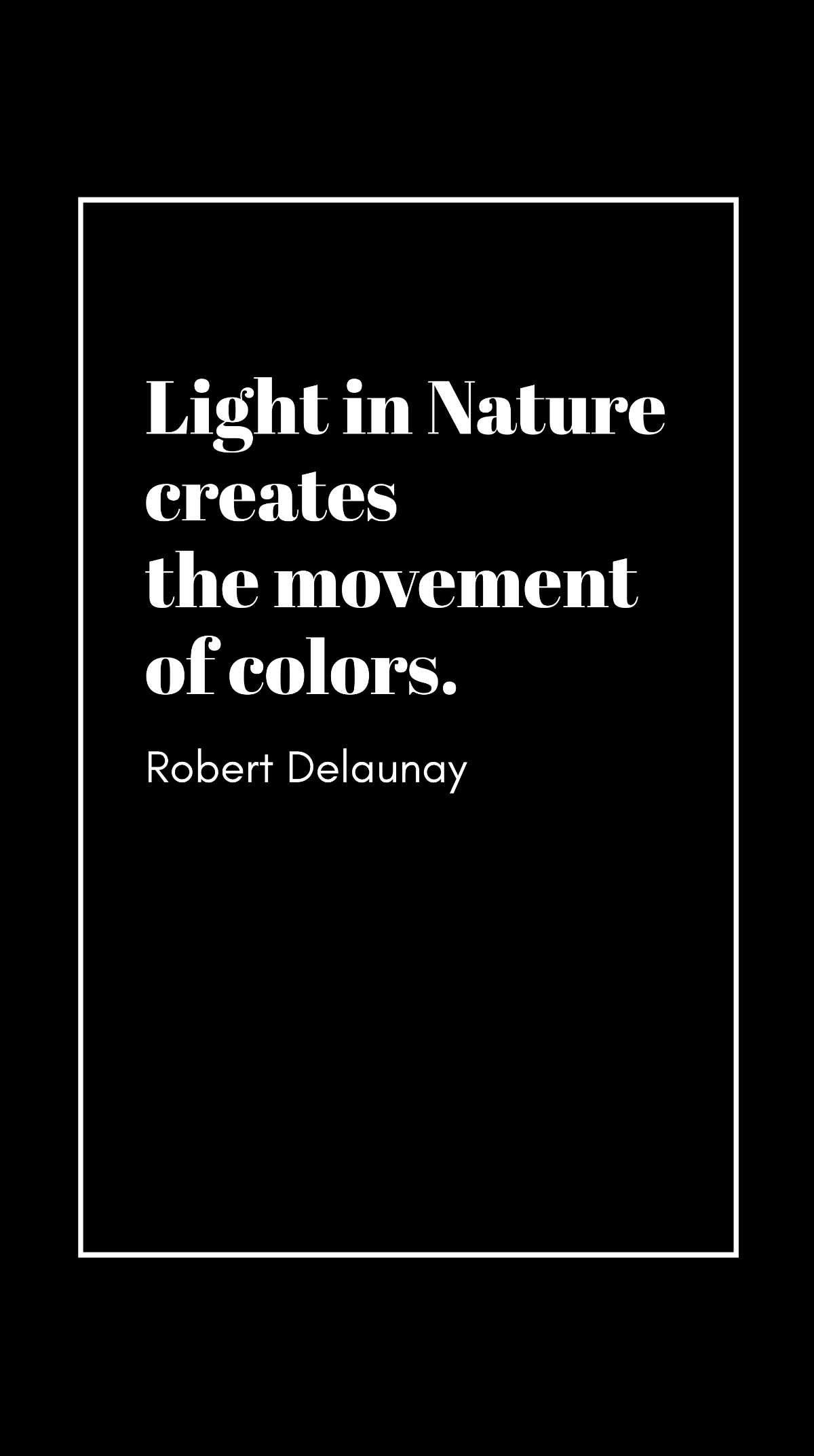 Robert Delaunay - Light in Nature creates the movement of colors. Template