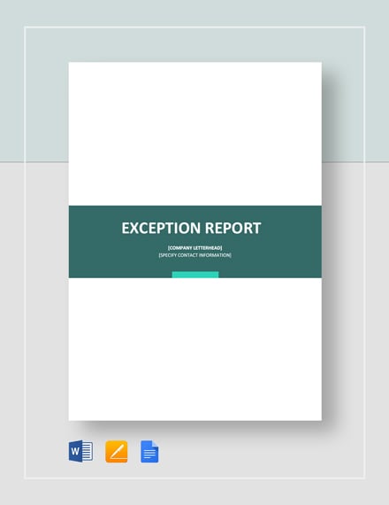 exception report