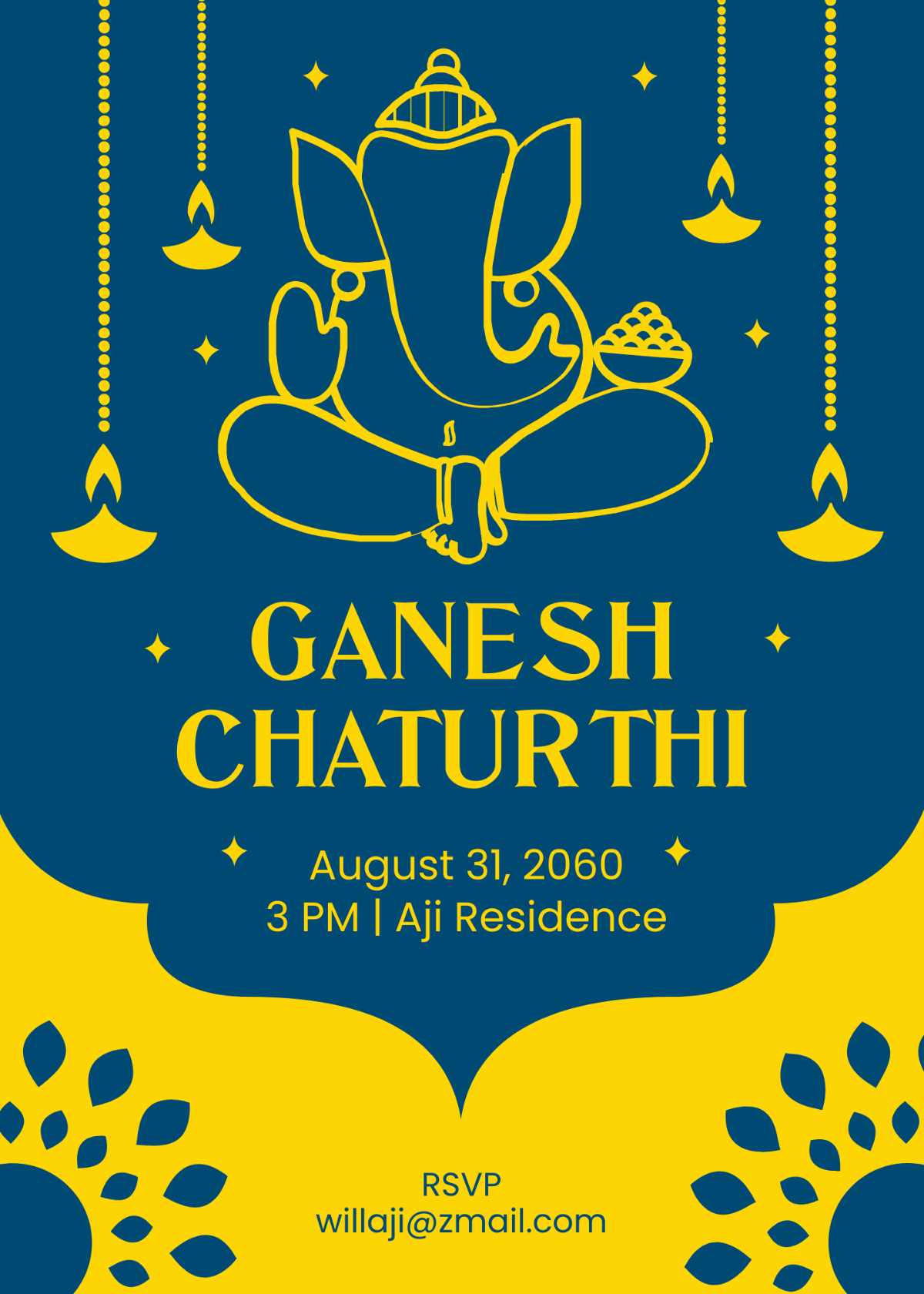 Elegant Ganesha Invitation Template