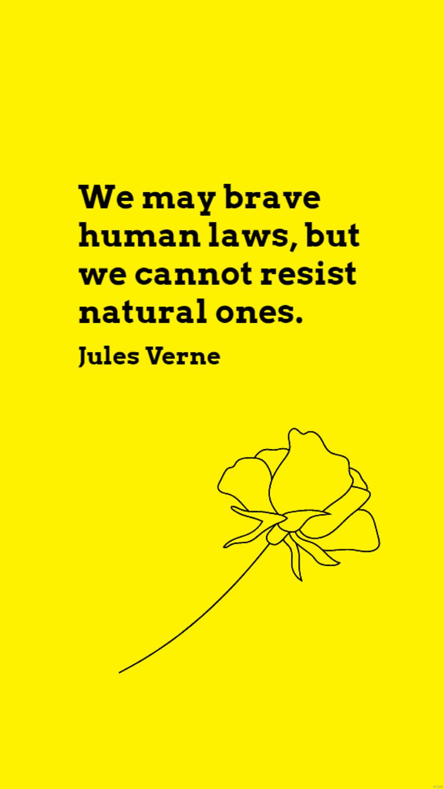 Jules Verne - We may brave human laws, but we cannot resist natural ones.