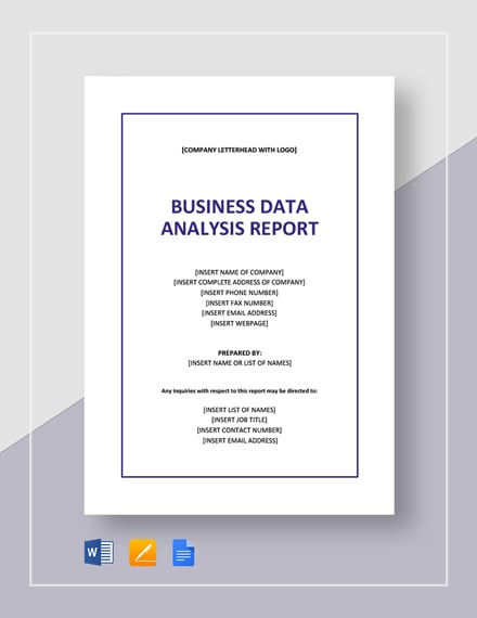 business data analysis report