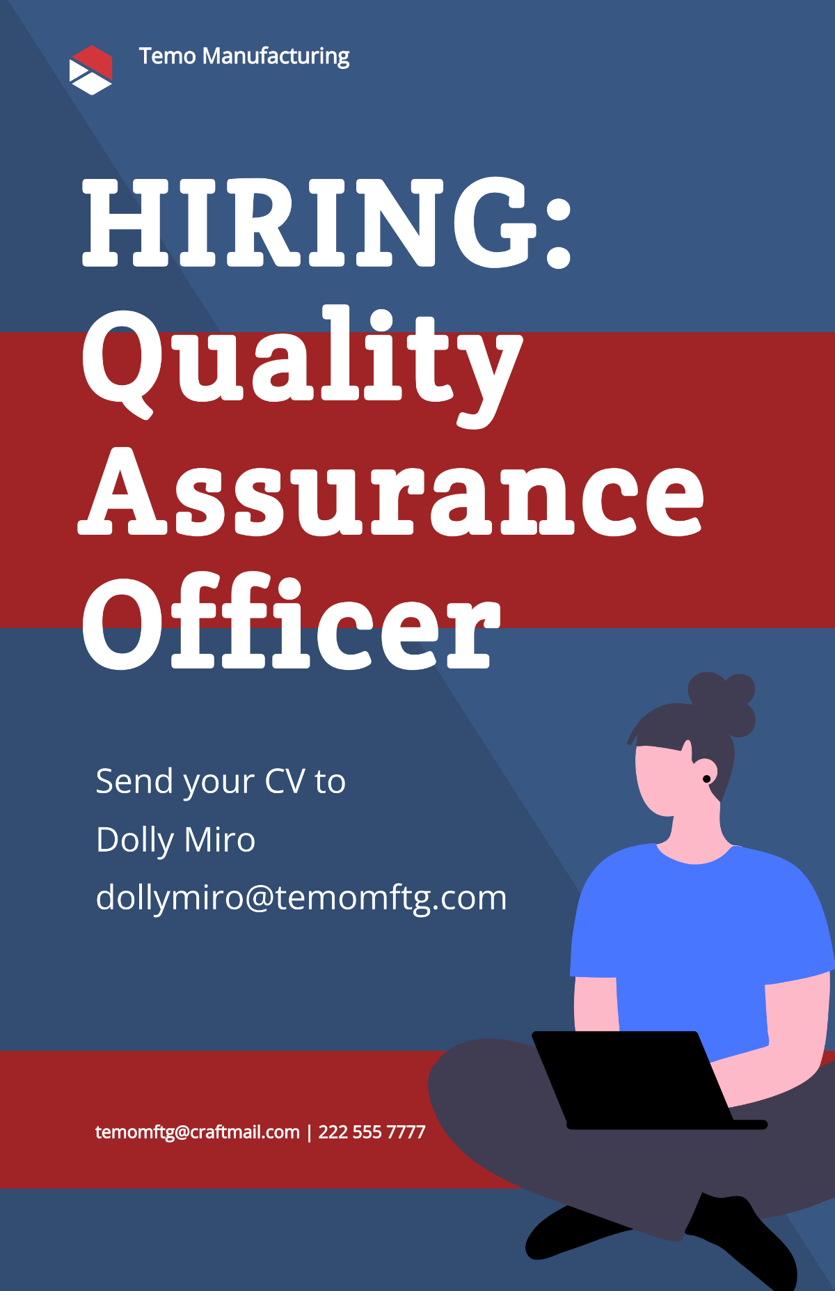 Free Recruitment Poster Templates Editable And Printable
