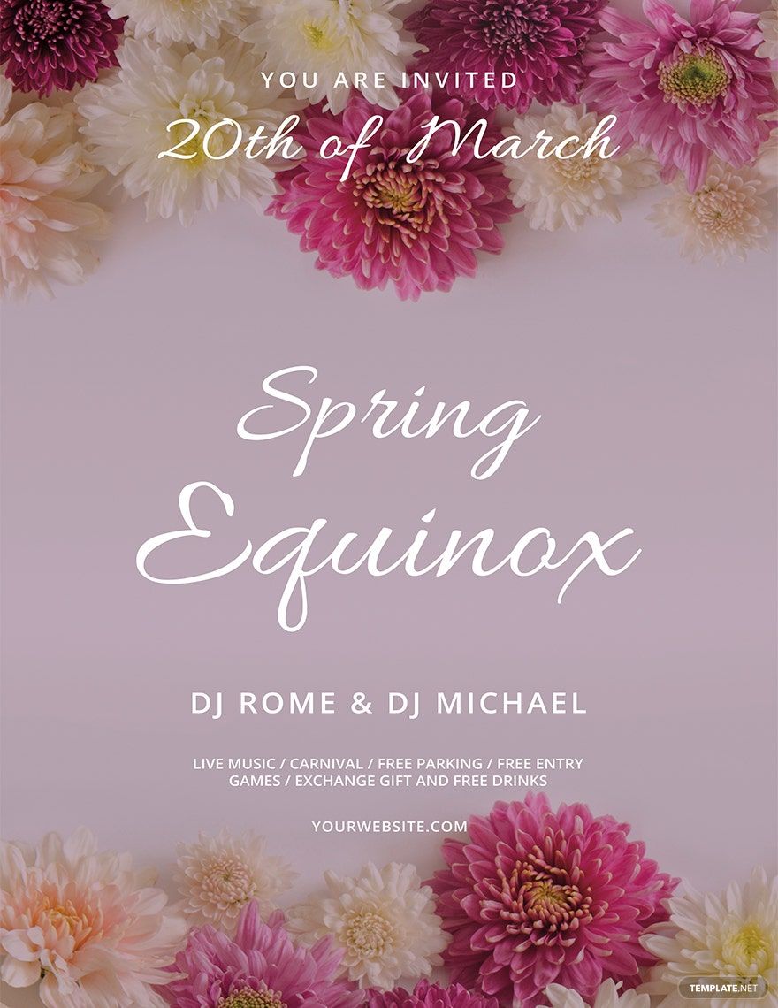 Free Spring Equinox Flyer Template