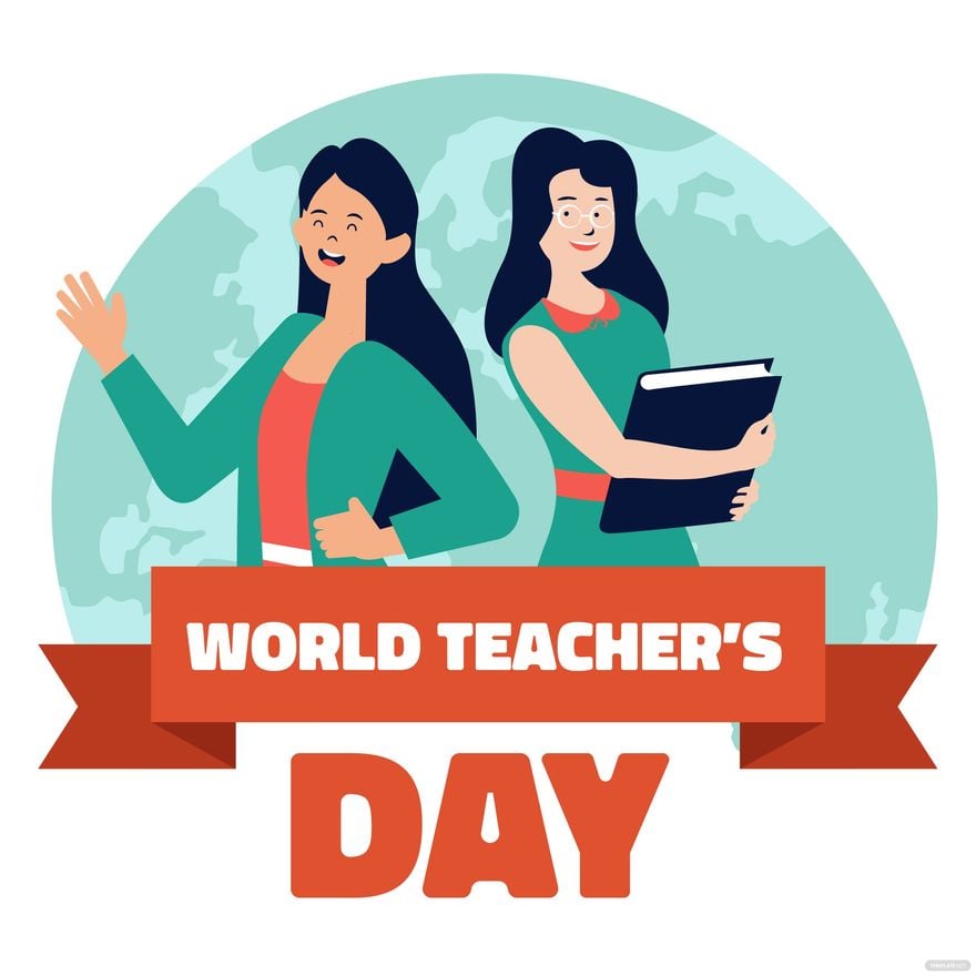 Free World Teachers Day Clip Art in Illustrator, PSD, EPS, SVG, JPG, PNG