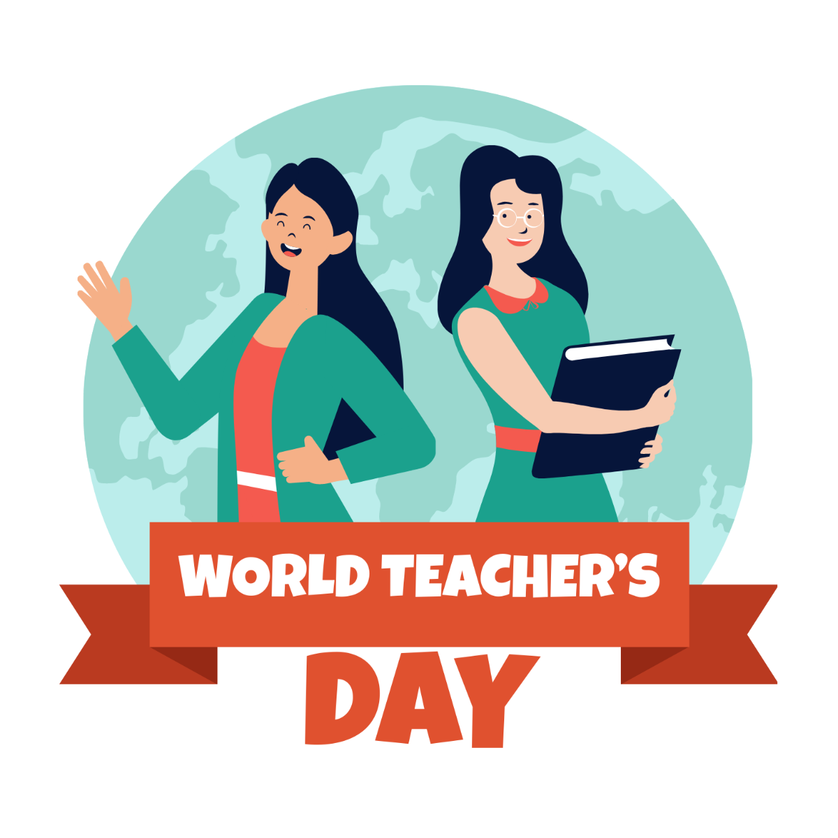 World Teachers Day Clip Art Template