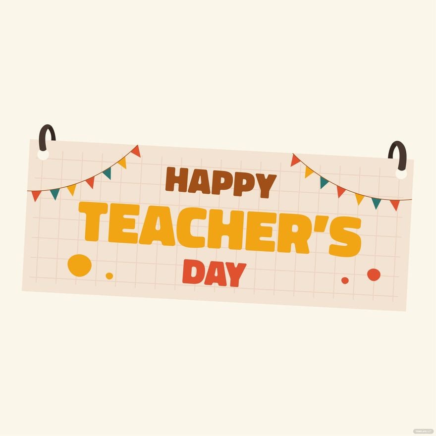Teachers Day Banner Clip Art in Illustrator, PSD, EPS, SVG, JPG, PNG