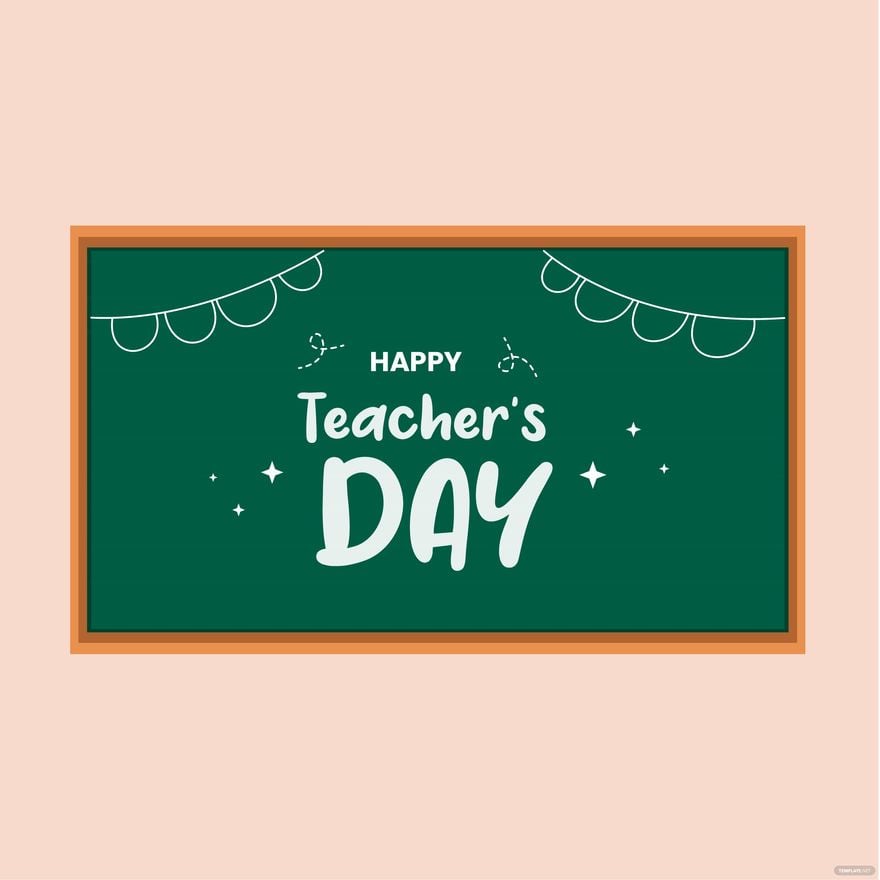 Happy Teachers Day Chalkboard Clip Art in Illustrator, PSD, EPS, SVG, JPG, PNG