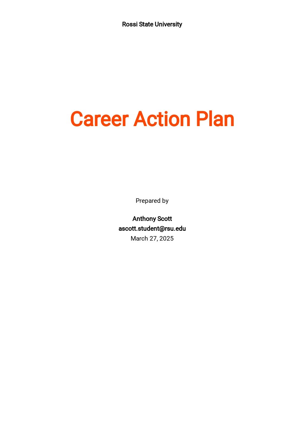 5 Free Career Plan Templates Edit And Download 9231