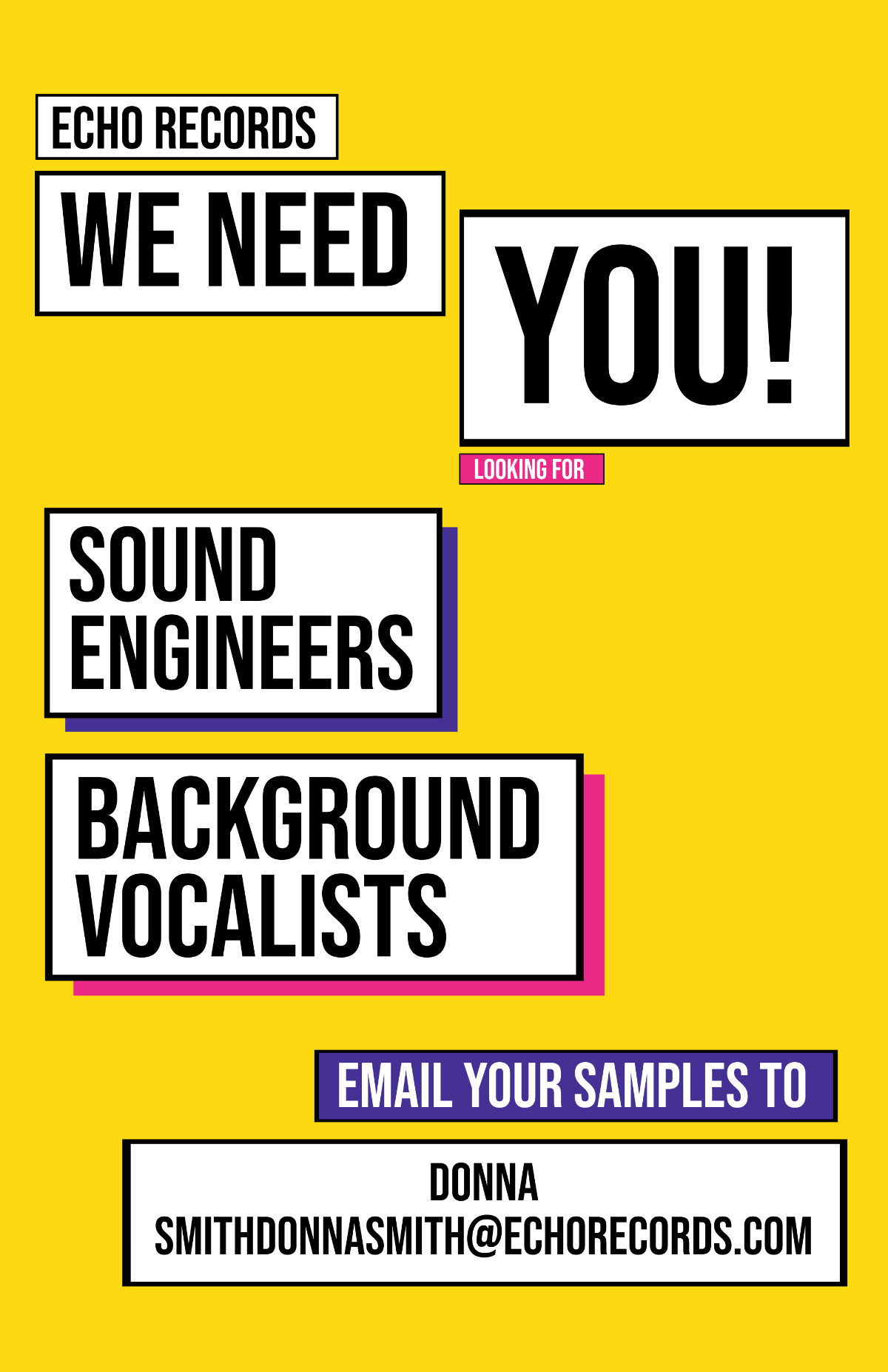 Free Recruitment Poster Templates Editable And Printable