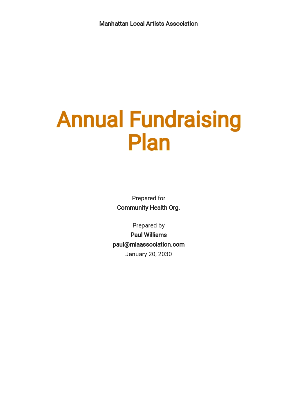 Free Fundraising Plan Templates 10  Download in PDF Word Google Docs