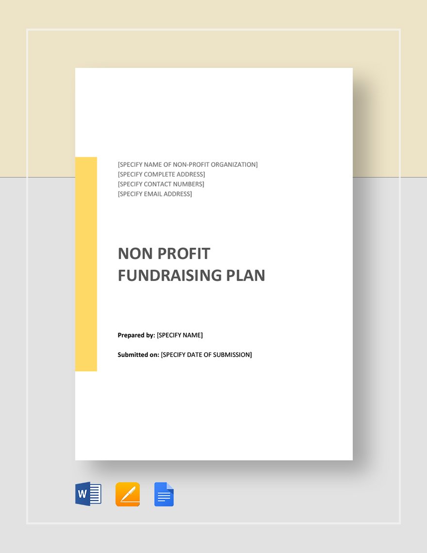 Non Profit Fundraising Plan Template