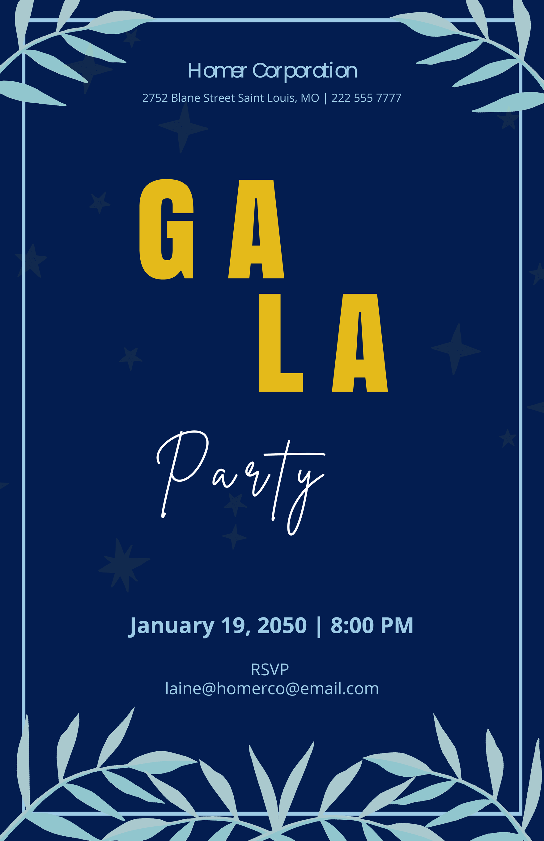 Gala Party Poster Template