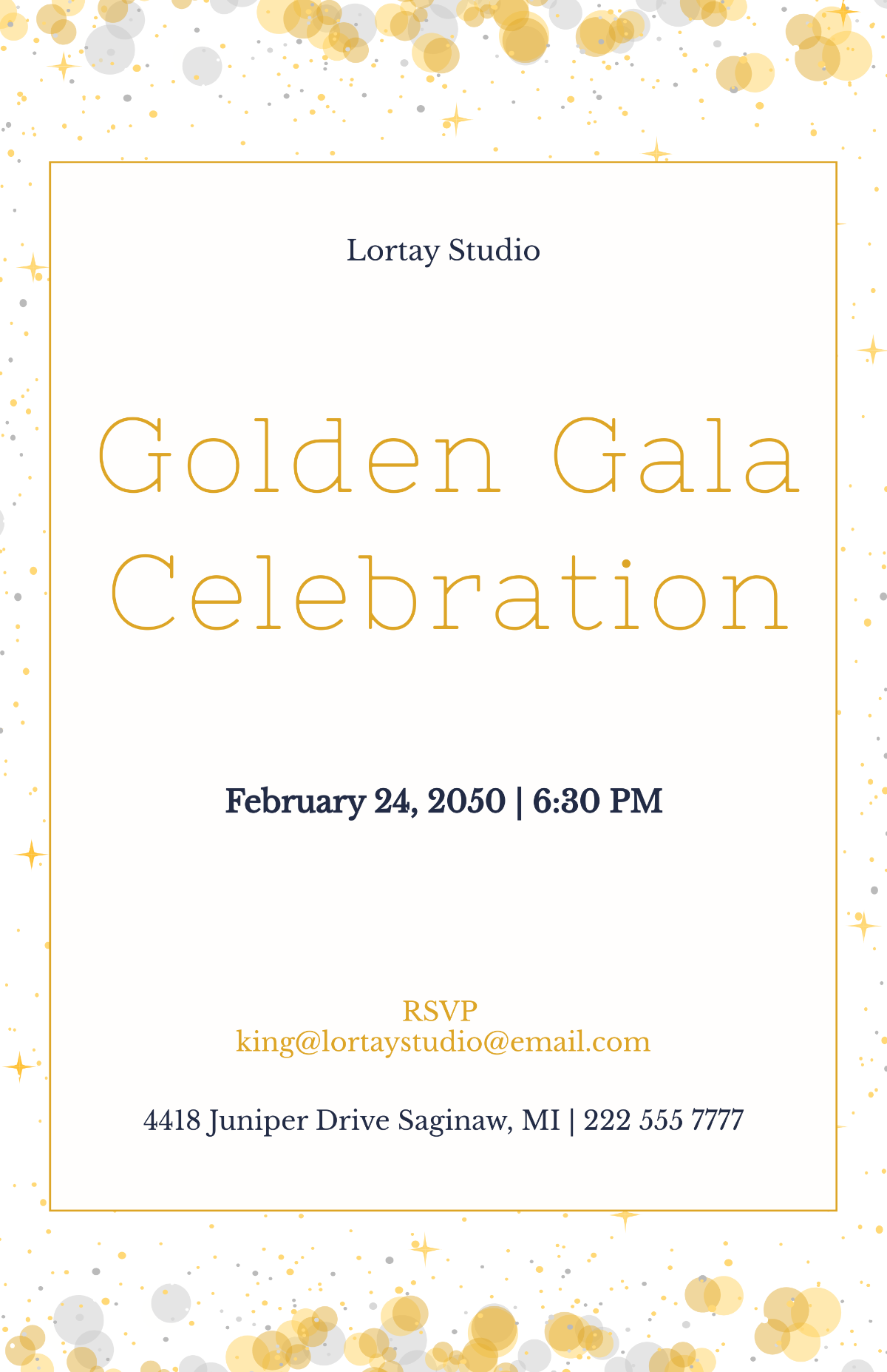 Free Golden Gala Poster Template