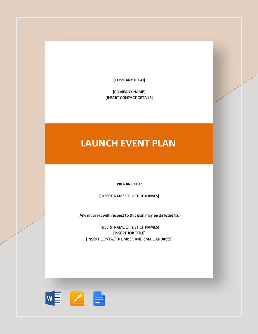 Launch Event Plan Template