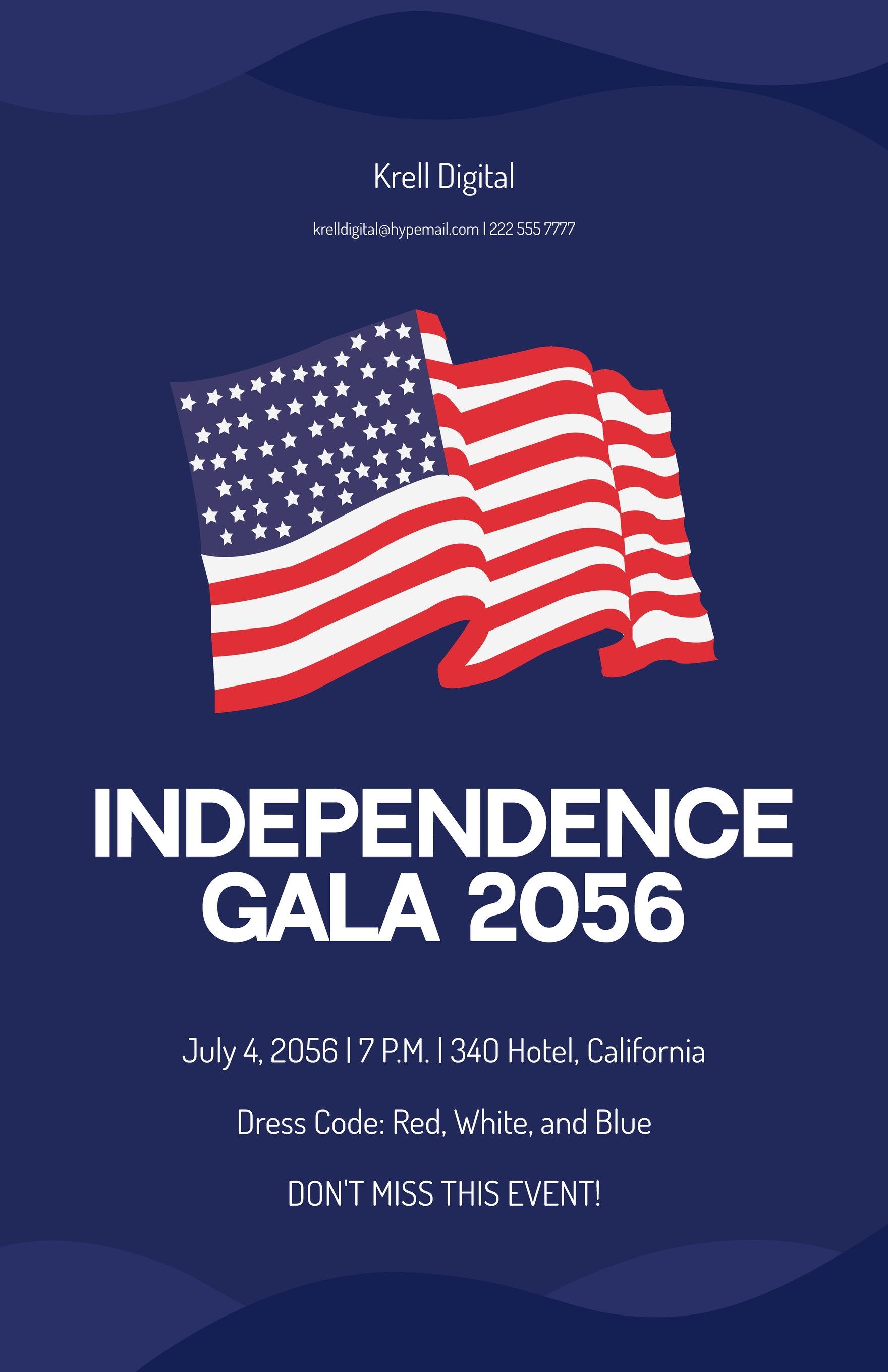 Free Independence Gala Poster Template in Word, Google Docs, Illustrator, PSD, Apple Pages, Publisher