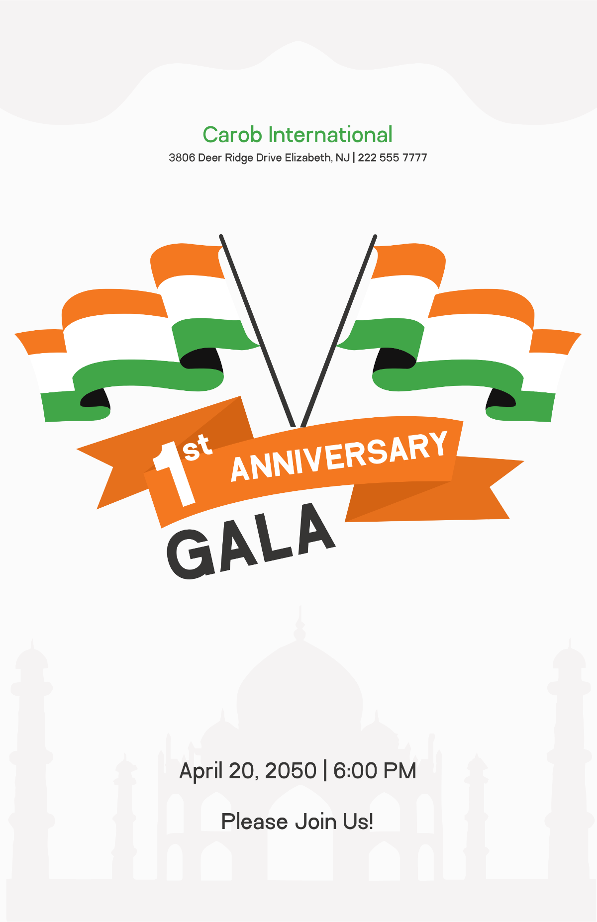 Free 1st Anniversary Gala Poster Template