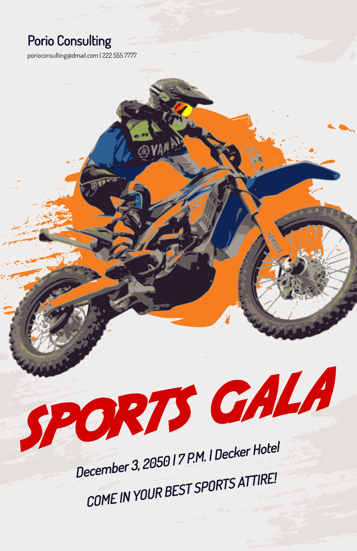 Free Sports Gala Poster Template