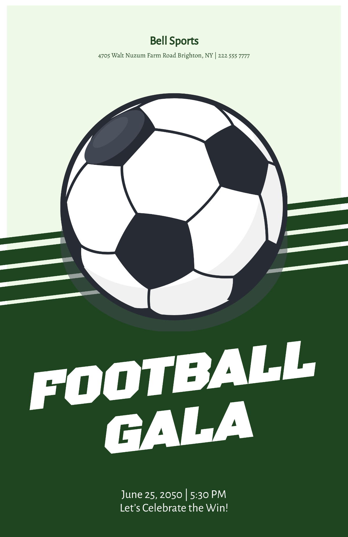 Free Football Gala Poster Template