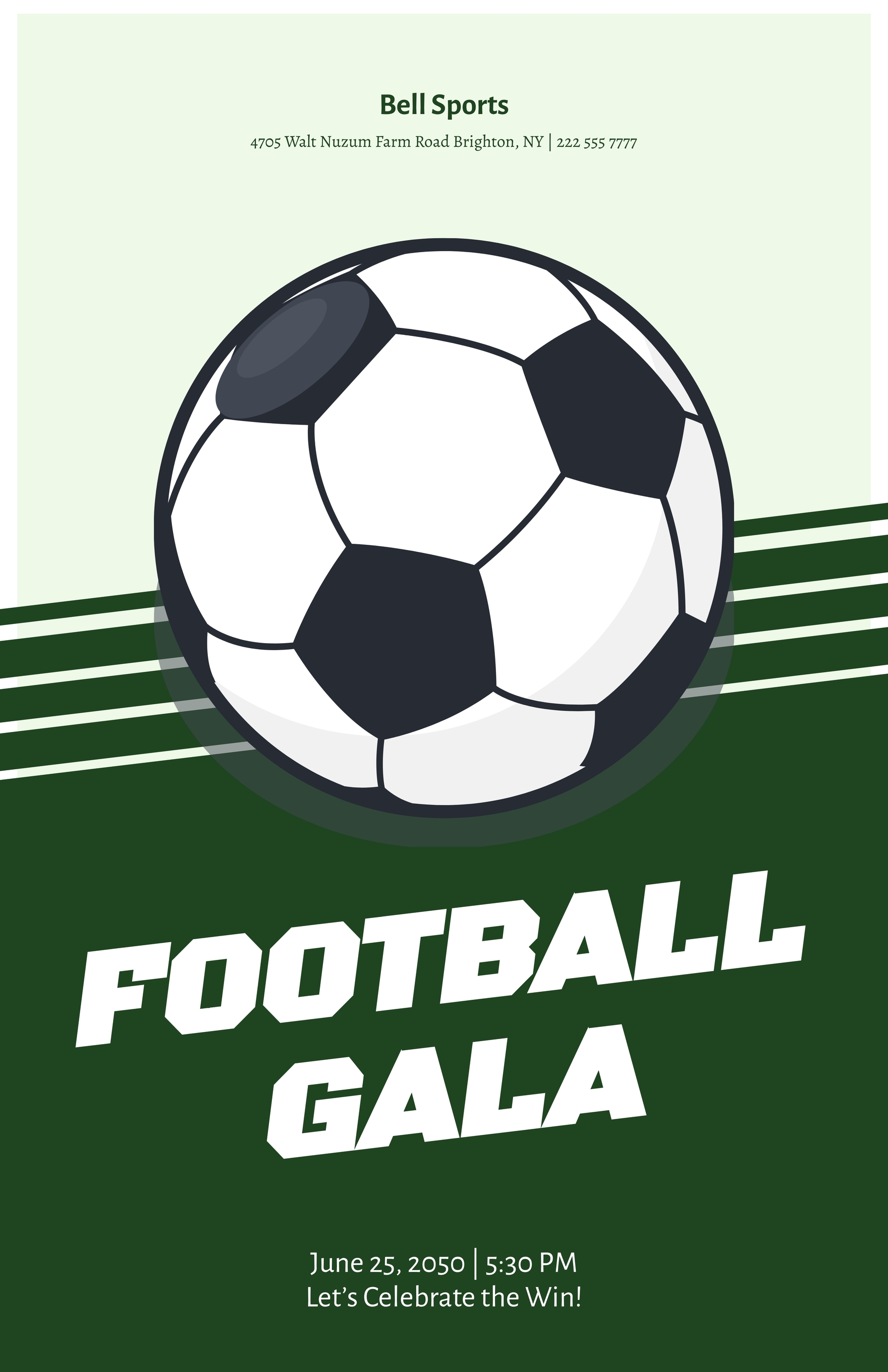 Football Gala Poster Template in Word, Google Docs, Illustrator, PSD, Apple Pages, Publisher