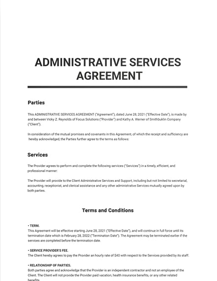 Free Terms Of Service Agreement Template