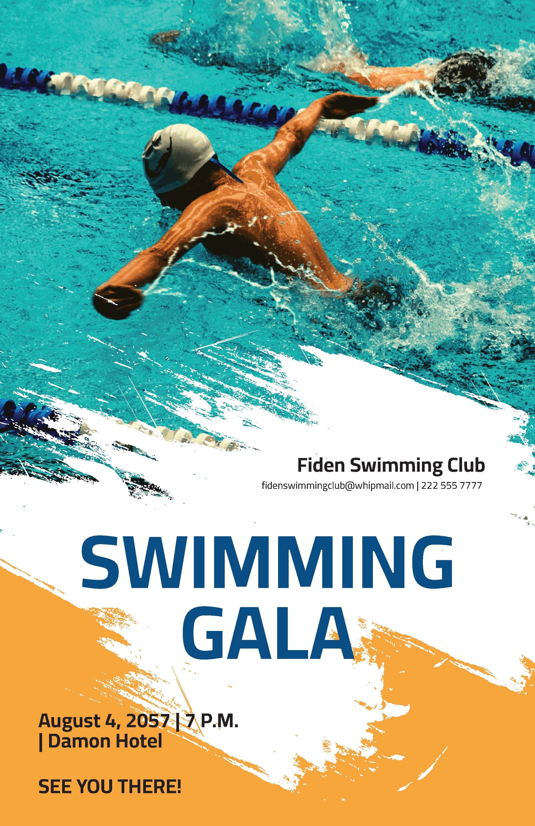 Swimming Gala Poster Template in Word, Google Docs, Illustrator, PSD, Apple Pages, Publisher